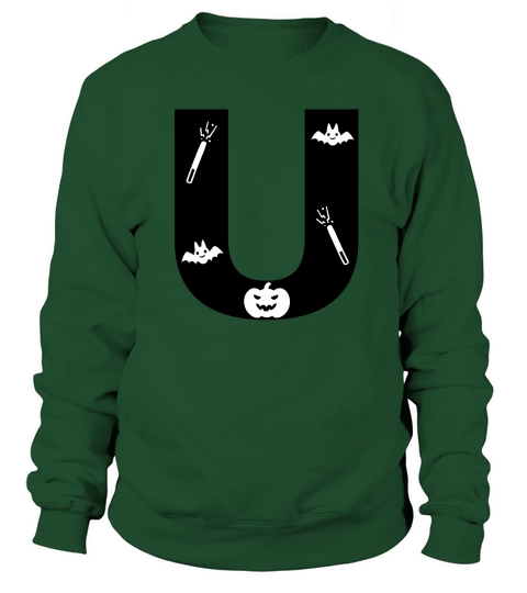 Halloween Alphabets Numbers Clipart U Sweatshirt Unisex