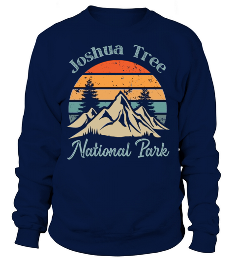 Joshua Tree National Park Retro Vintage Mountain S Sweatshirt Unisex
