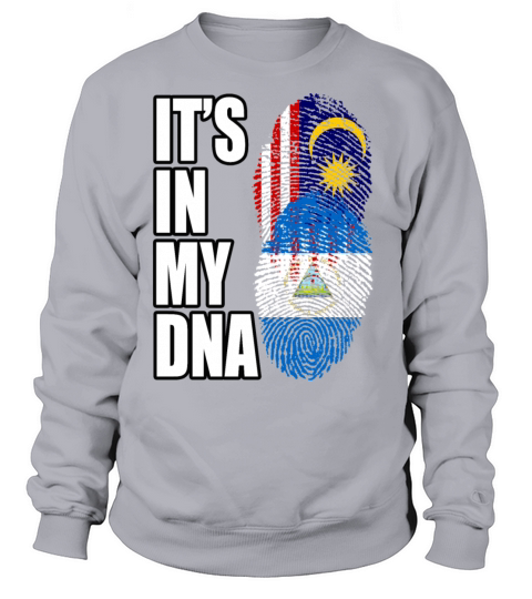 Malaysian And Nicaraguan Mix Heritage DNA Flag Sweatshirt Unisex