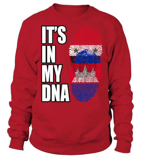 Syrian And Cambodian Vintage Heritage DNA Flag Sweatshirt Unisex