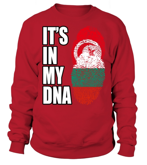 Tunisian And Bulgarian Mix Heritage DNA Flag Sweatshirt Unisex