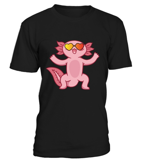Axolotl Anime Cute Salamander Pink Animal Fish T-Shirt Unisex