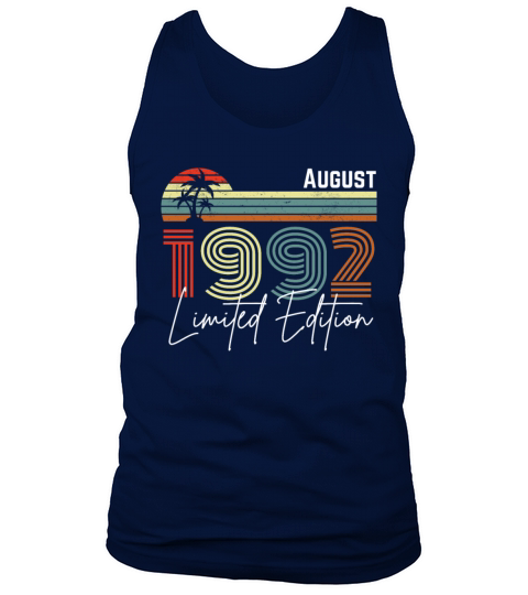 30 Years August 1992 Vintage Limited Edition Tank Top Unisex
