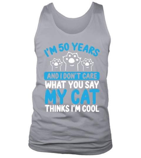 50th Birthday for Cat Dad 50 Year Old Cat Mom Tank Top Unisex