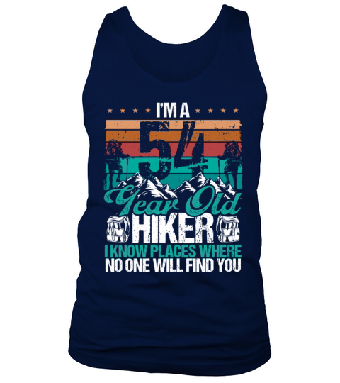 54 Birthday Hikers Vintage Mountains 54 Years Old Tank Top Unisex