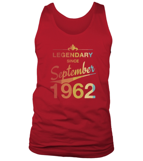 60th Birthday 60 Year Old Born September 1962 Gift Tank Top Unisex