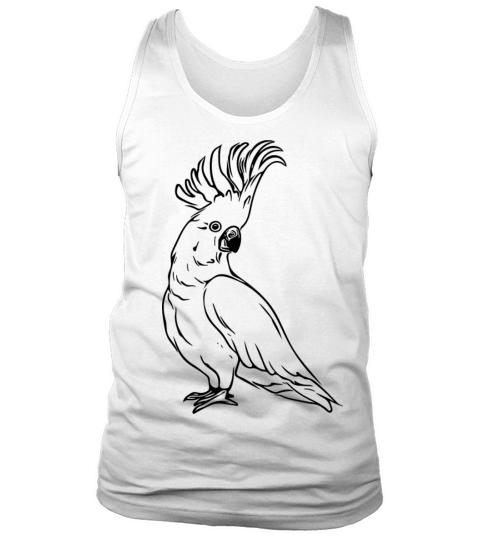 Cockatoo Portrait Bird Drawing Tank Top Unisex