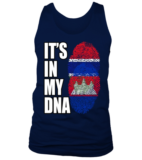 Gambian And Cambodian Mix Heritage DNA Flag Tank Top Unisex