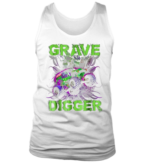Grave Green Digger Monster Truck Tank Top Unisex