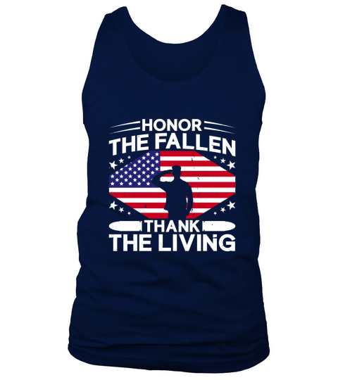 Honor The Fallen Thank The Living   Veteran Day Tank Top Unisex
