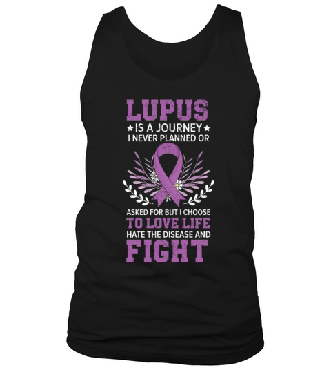 Lupus Awareness Purple Ribbon Autoimmune Disease Tank Top Unisex