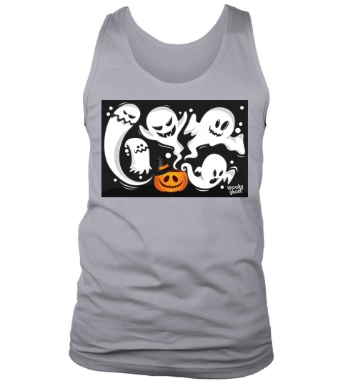 Spooky Ghost Halloween vector Tank Top Unisex