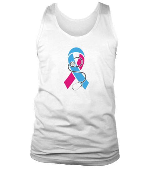 Stethoscope-Pregnancy Infant Loss Awareness Ribbon Tank Top Unisex