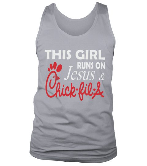 This girl runs on Jesus and Chick-fil-a Tank Top Unisex