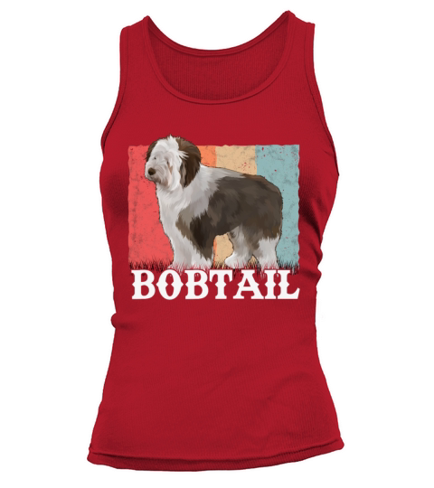 Bobtail Retro Old English Sheepdog Vintage Tank top Woman