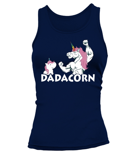 Dadacorn unicorn dad and baby fathers day shirt Tank top Woman