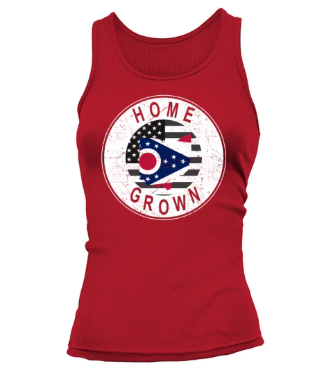 Land Map America US Flag Home Grown Ohio Tank top Woman