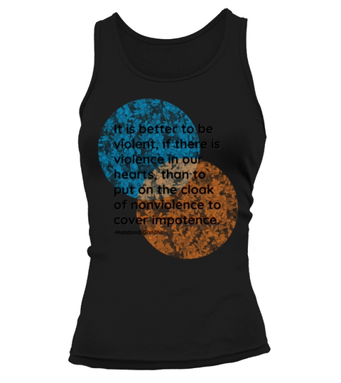 Mahatma Gandhi Heart Quotes Tank top Woman