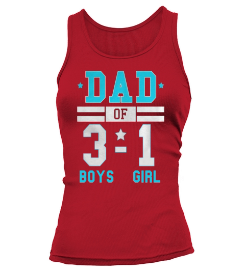 Mens Dad of Three Boys and One Girl Football Score Style Shirt Tank top Woman