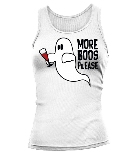 More Boos Please Ghost Beer Funny Halloween Beer Tank top Woman