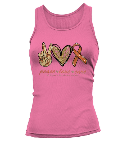 Peace love care multiple sclerosis awareness shirt Tank top Woman