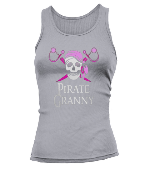 Pink Pirate Granny Family Jolly Roger Skull T-Shirt Tank top Woman