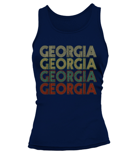 Retro America State Flag Vintage Georgia Tank top Woman