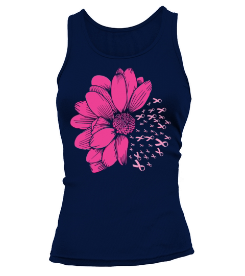 Sunflower Breast Cancer Awareness Ribbon Wear Pink Tank top Woman