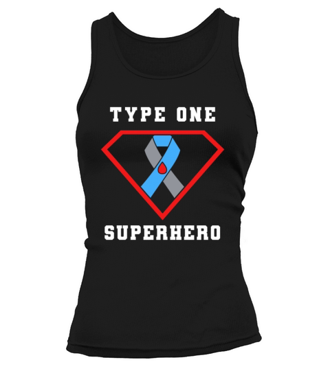 Type One Superhero Diabetes Type 1 Awareness Tank top Woman