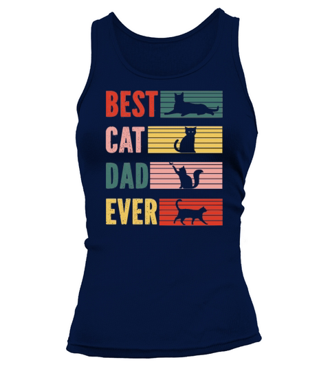 Vintage Best Cat Dad Ever Cat Daddy Gift Tank top Woman