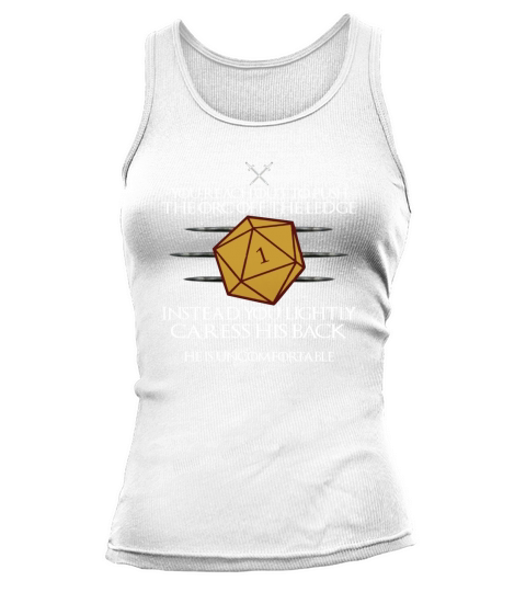 You Reach Out To Push The Orc Off The Ledge Instead You Lightly Caress His Back He Is Uncomfortable Tank top Woman