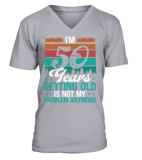 50 Year Old Humor Birthday Funny 50th Birthday V-Neck T-shirt