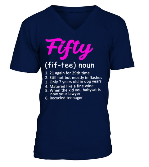 50th Birthday V-Neck T-shirt
