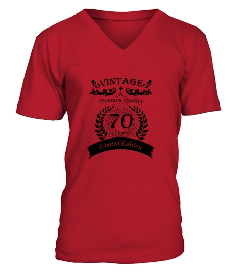 70th Birthday Gifts Vintage Premium V-Neck T-shirt