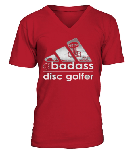 abadass disc golf V-Neck T-shirt