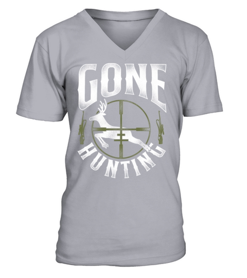 Buck Deer Hunting Hunter Vintage V-Neck T-shirt
