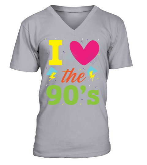 I Love The 90s 1990 Vintage Nineties Party 1990s V-Neck T-shirt