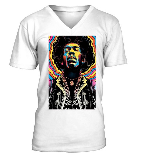 Jimi Hendrix King V-Neck T-shirt