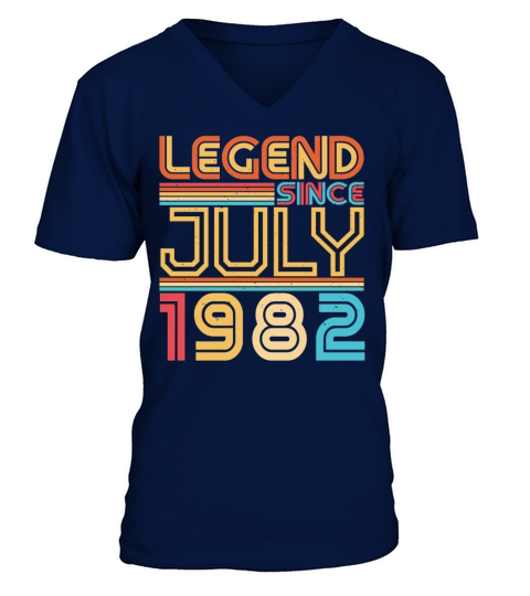 July 1982 40th Birthday V-Neck T-shirt