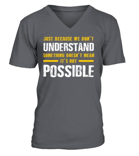 JUST BECAUSE WE DONT UNDERSTAND RETRO V-Neck T-shirt