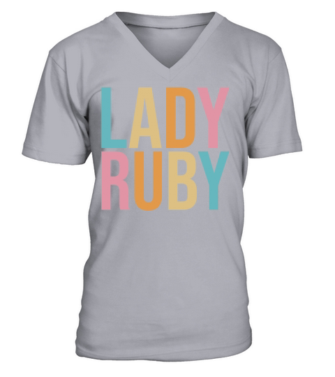 Justice For Lady Ruby Vintage color V-Neck T-shirt