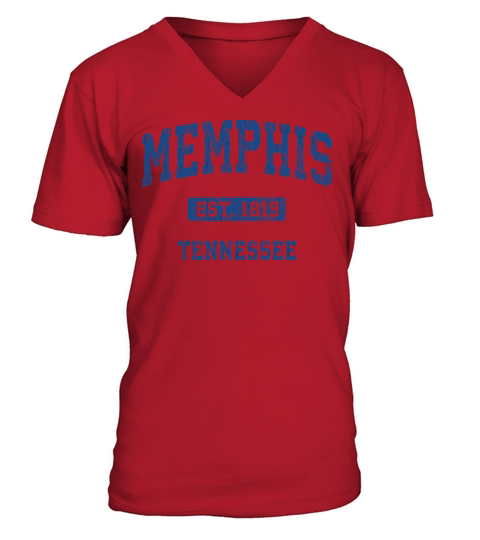 Memphis Tennessee Tn Vintage Athletic Sports Desig V-Neck T-shirt