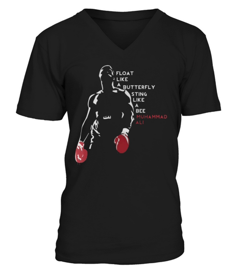 Muhammad Ali float like a butterfly sting like a bee V-Neck T-shirt