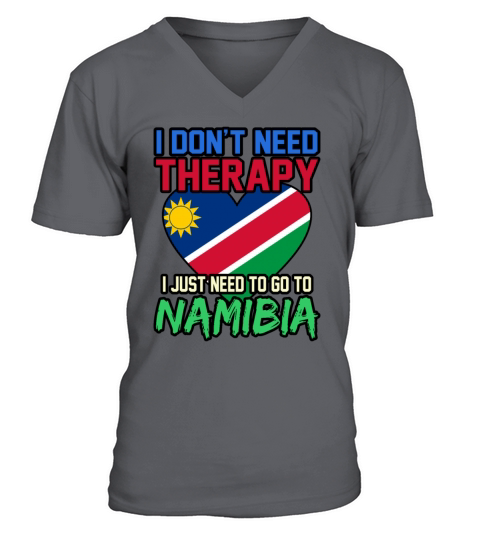Namibia Flag Vintage Distressed Namibia V-Neck T-shirt
