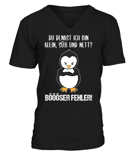 Penguin Small Sweet Nice Funny Quote Gift V-Neck T-shirt