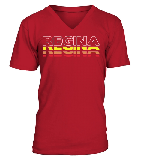 Regina First Name Funny Vintage Sunset Regina V-Neck T-shirt