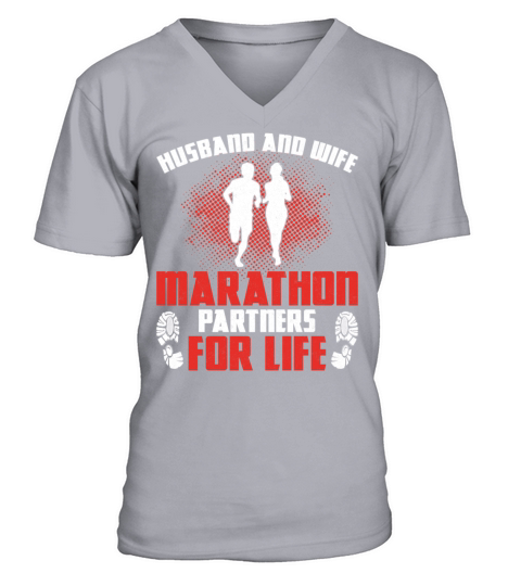 Running Runner Half Marathon V-Neck T-shirt