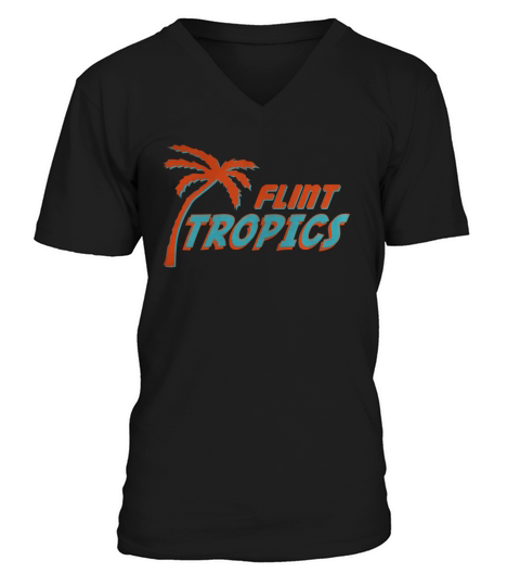 T-shirts noirs semi pro Flint tropics V-Neck T-shirt