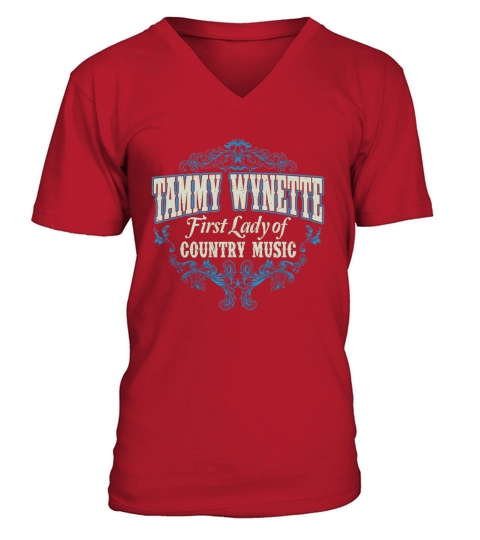 tammy wynette - First Lady of country music V-Neck T-shirt