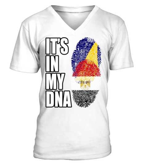 Tokelauan And Egyptian Mix Heritage DNA Flag V-Neck T-shirt
